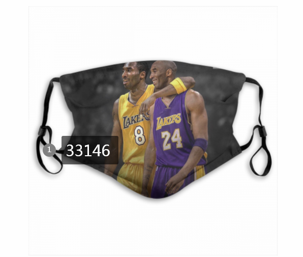 2021 NBA Los Angeles Lakers #24 kobe bryant 33146 Dust mask with filter->nba dust mask->Sports Accessory
